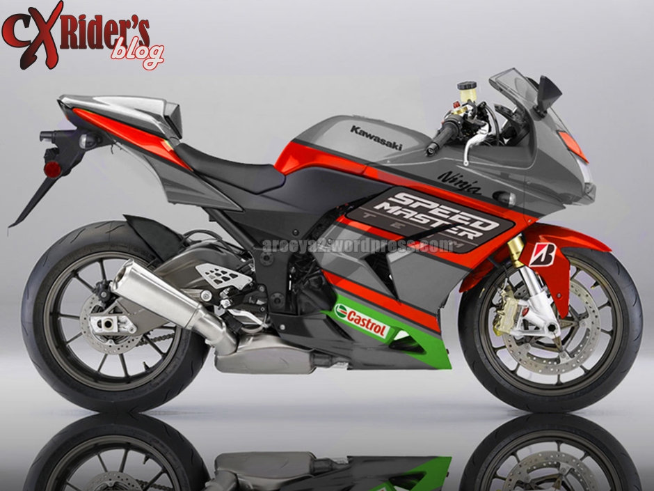 Konsep modifikasi ninja 250 racing look with speed master 