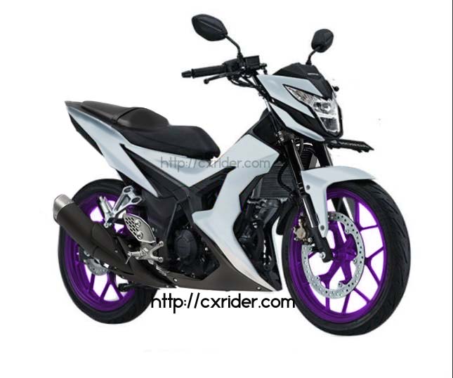Konsep modifikasi Honda Sonic 150R Racing look White Purple simple ...
